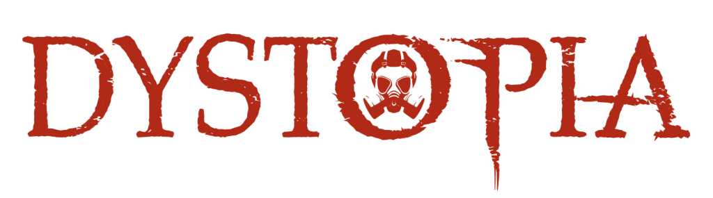 Dystopia Entertainment logo on dark